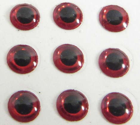 3D Silmä 4mm punainen 50kpl 1